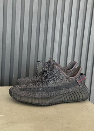Кроссовки nike vs adidas party women pants shoes black full reflective premium (полный рефлектив) черные