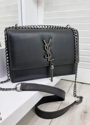 Женская стильный каркасный клатч, качественная модная сумочка на 2 отдела черная2 фото