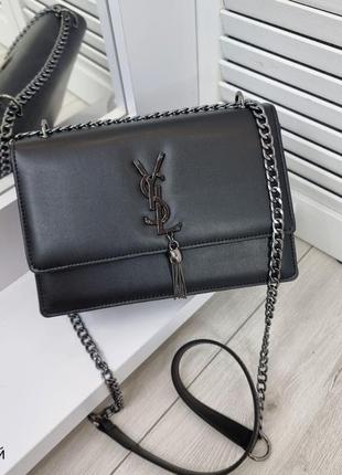 Женская стильный каркасный клатч, качественная модная сумочка на 2 отдела черная7 фото