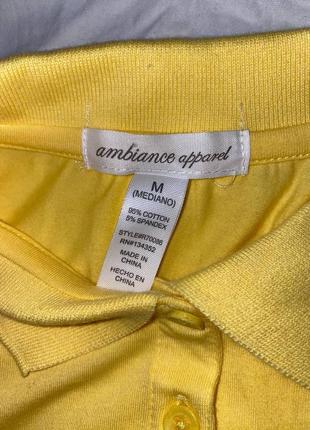 Поло ambiance apparel жовте жіноче3 фото