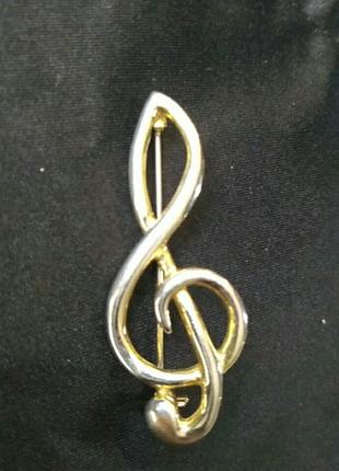 Брошь -нотный знак
