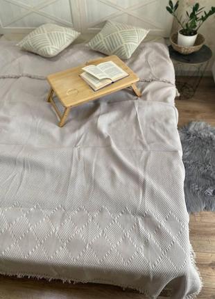 Покрывало "соевое "евро из 220х240 серое