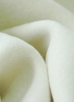 Пальтова італійська вовняна тканина натуральна біла молочна однотонна mi 1451 фото