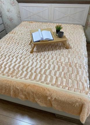 Покривало норка,євро, 220*200 см - персик