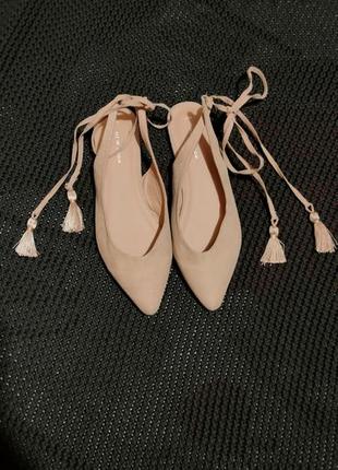 Мюли балетки женские стильные на завязки1 фото
