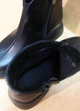 Женские весенние/осенние ботинки из натуральной кожи. 38 размер. цвет: черный3 фото
