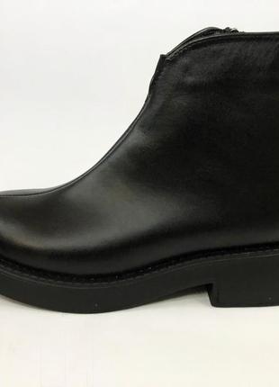 Женские весенние/осенние ботинки из натуральной кожи. 38 размер. цвет: черный2 фото