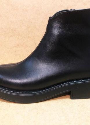 Женские весенние/осенние ботинки из натуральной кожи. 38 размер. цвет: черный6 фото