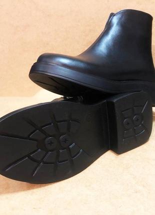 Женские весенние/осенние ботинки из натуральной кожи. 38 размер. цвет: черный5 фото
