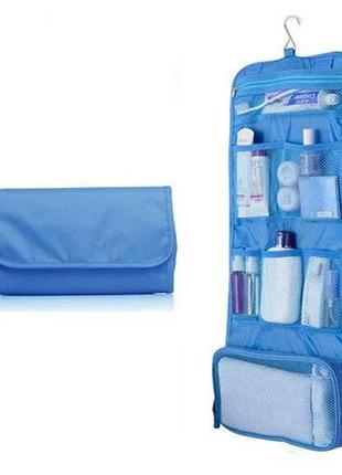 Органайзер дорожній сумочка косметичка travel storage bag. колір: синій