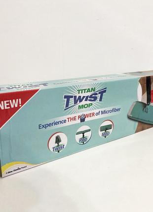 Универсальная поворотная швабра titan twist mop с системой отжима7 фото