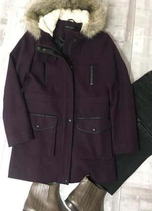 Трендова куртка-пальто кольору марсала від dorothy perkins3 фото