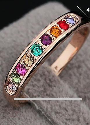 Кольцо позолоченное 16р