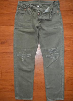 Скидки!!!джинсы levis  хаки оригинальная 501мод.