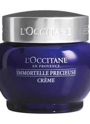 Зволожувальний крем для обличчя l'occitane immortelle precisious cream facial moisturizer, 50 мл