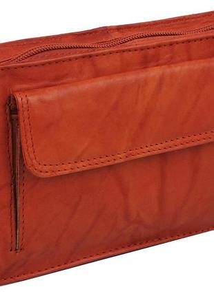 Мужская кожаная барсетка, клатч always wild рыжий