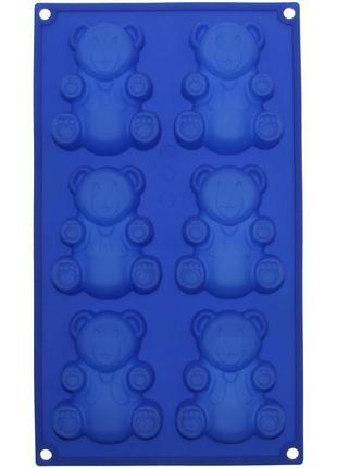 Форма силіконова для випічки "ведмедик" планшет 6 форм