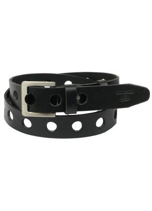Мужской кожаный ремень daymart под джинсы skipper 1071-38 черный 3,8 см