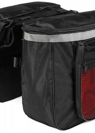 Велосипедна сумка daymart на багажник, велоштани 28l retoo чорний3 фото