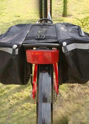 Велосипедна сумка daymart на багажник, велоштани 28l retoo чорний10 фото