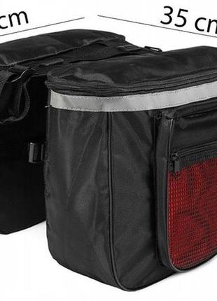 Велосипедна сумка daymart на багажник, велоштани 28l retoo чорний2 фото