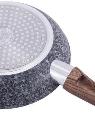 Сковорода kamille grey marble ø20см daymart індукційна з антипригарним покриттям3 фото