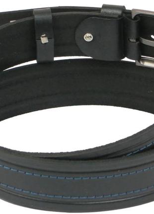 Мужской кожаный ремень daymart под джинсы skipper 1065-38 черный 3,8 см3 фото