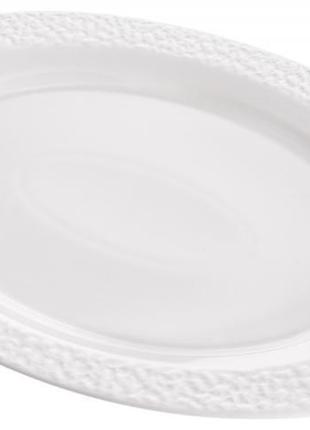 Набір 2 овальних блюда "white city грація" 42x28см, біла порцеляна2 фото
