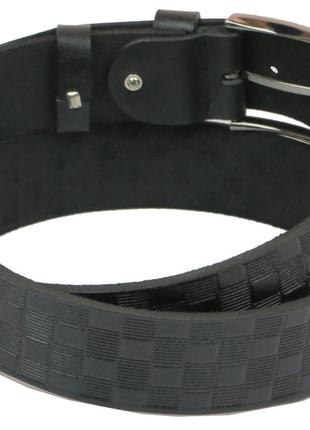 Мужской кожаный ремень daymart под джинсы skipper 1091-38 черный 3,8 см3 фото