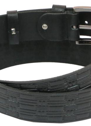 Мужской кожаный ремень daymart под джинсы skipper 1093-38 черный 3,8 см3 фото