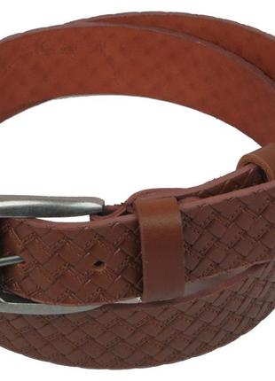 Мужской кожаный ремень daymart под джинсы skipper 1131-40 коричневый2 фото