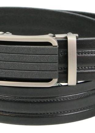 Мужской кожаный ремень daymart с пряжкой автомат skipper черный