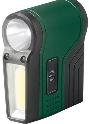 Карманный аккумуляторный фонарик, заряжается от usb, parkside led, 50/150 lm, 3,7 v, 800 мач