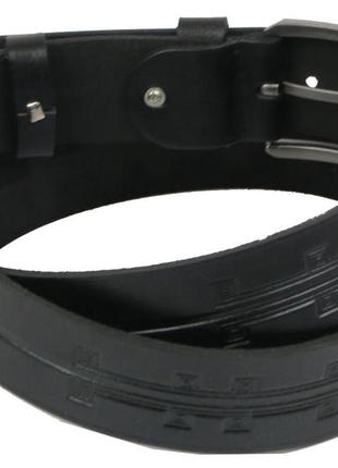 Мужской кожаный ремень daymart под джинсы skipper 1107-38 черный 3,8 см3 фото