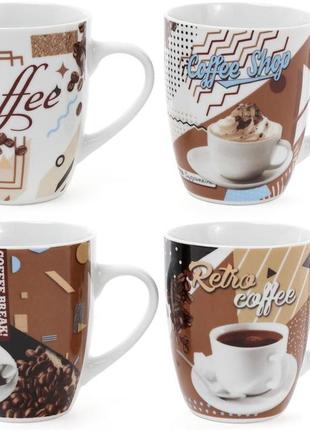 Кружка порцелянова "retro coffee" 375мл daymart