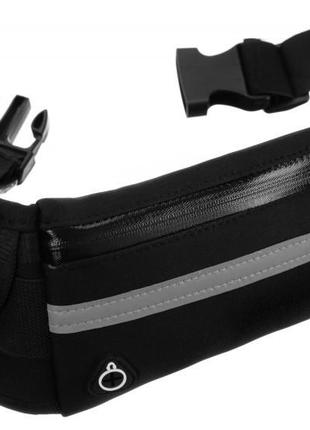 Поясная сумка daymart для бега, фитнеса wbsport черная1 фото