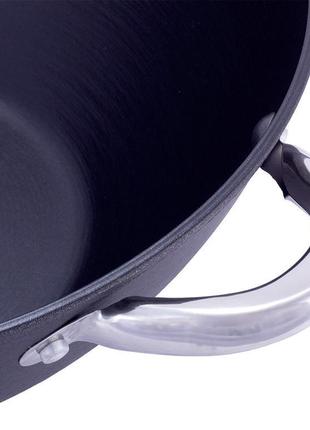 Казан чавунний "wok" 3л, з антипригарним покриттям і аромо-кришкою6 фото