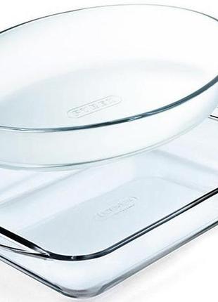 Набір 2 форми для випічки pyrex essentials 30х21см, 35х23см, жароміцне скло1 фото