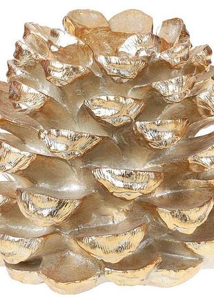 Декоративний підсвічник "золота шишка" 25х25х21.5см, на 1 свічку