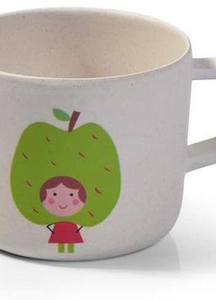 Кружка дитяча fissman "яблуко" 225мл 7trav з бамбукового волокна