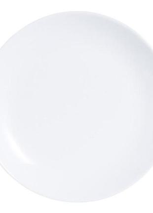 Набір 6 десертних тарілок luminarc diwali white ø19см, склокераміка1 фото