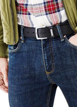 Мужской кожаный ремень daymart под джинсы mustang, германия, 3,5 см2 фото