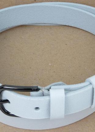 Женский кожаный ремень daymart skipper белого цвета 3 см4 фото