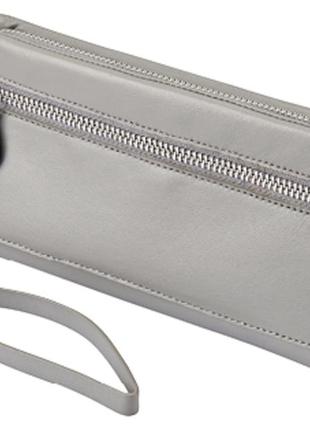 Жіночий гаманець портмоне daymart, клатч із натуральної шкіри boccaccio сірий