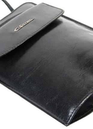 Комплект із сумки та портмоне daymart два в одному зі шкіри giorgio ferretti чорна6 фото