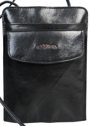 Комплект із сумки та портмоне daymart два в одному зі шкіри giorgio ferretti чорна3 фото
