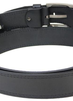 Длинный мужской кожаный ремень daymart, батал для джинс skipper, украина черный 1457-453 фото