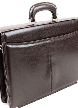 Мужской портфель daymart для бумаг из эко кожи jpb, te-29 коричневый5 фото