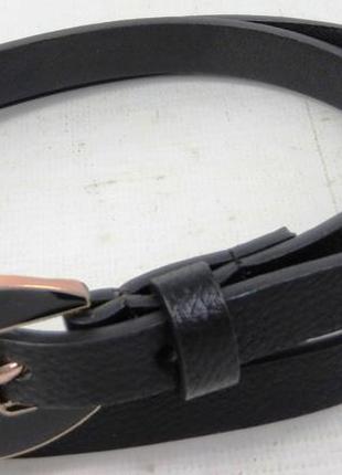 Женский узкий ремень daymart из эко кожи h&m черный 1,5см2 фото
