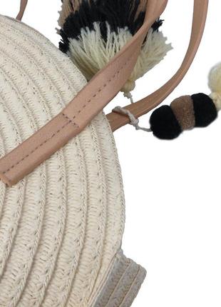 Экологическая женская соломенная плетенная сумка daymart esmara бежевая10 фото